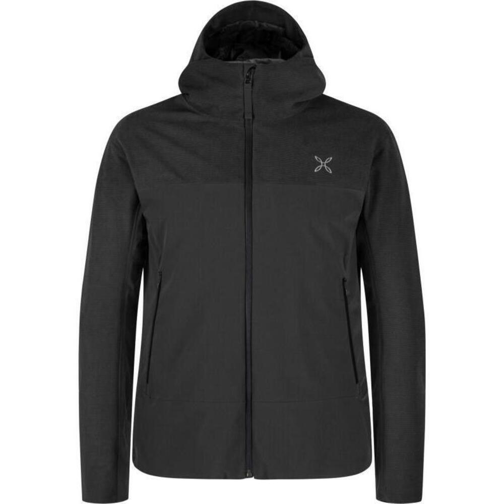 MONTURA Black Lightweight Casual Jacket With Front Zipper Closure And Hood